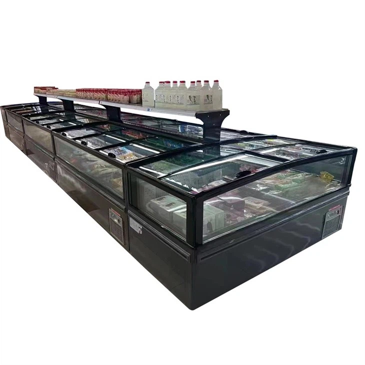 Curved Glass Display Freezer